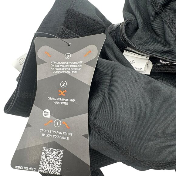 Tommie Copper Adjustable Compression Knee Sleeves Black 2XL 2-Pack NEW - Picture 9 of 9